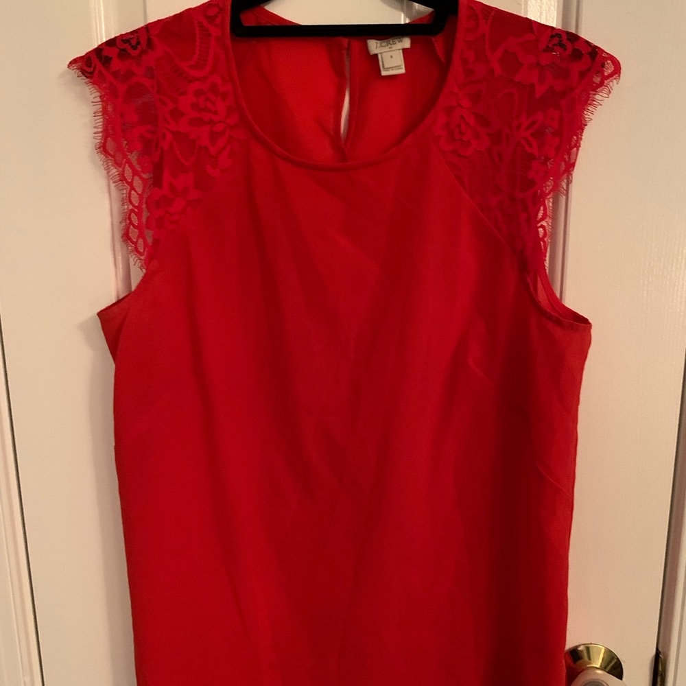 J. crew size 8 red top